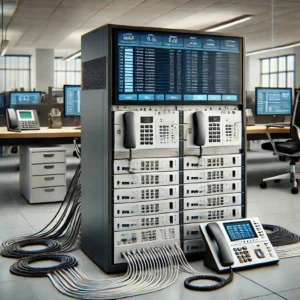 PABX adalah sistem telepon internal yang memungkinkan pengguna berkomunikasi tanpa melalui jaringan telepon publik. Sistem ini juga memfasilitasi panggilan keluar dan masuk melalui beberapa jalur telepon eksternal. Ini dapat mengurangi biaya telepon dan meningkatkan efisiensi komunikasi.