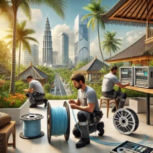 Jasa instalasi fiber optik di Denpasar menyediakan layanan lengkap mulai dari pemasangan hingga pemeliharaan jaringan fiber optik. Dengan dukungan tenaga ahli yang berpengalaman, layanan ini memastikan proses instalasi berjalan cepat dan sesuai standar.