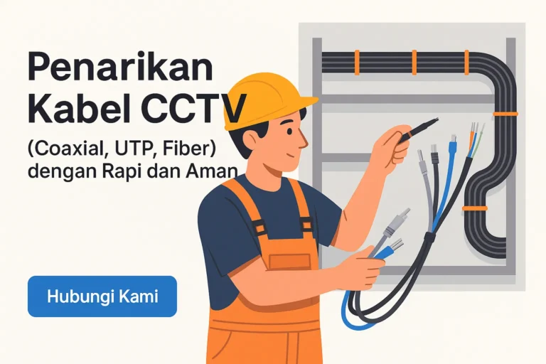 Penarikan Kabel CCTV (Coaxial, UTP, Fiber) dengan Rapi dan Aman - Dalam instalasi CCTV, kabel adalah jalur utama yang menentukan stabilitas sinyal, daya, dan keamanan sistem secara keseluruhan.