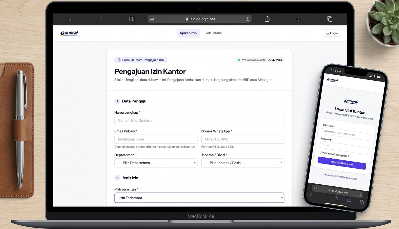 Modul Pengajuan Cuti dan Lembur Digital HRIS General Solusindo